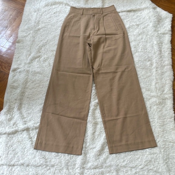 Everlane Stylish Tan Wide-Leg Pants - Picture 1 of 16